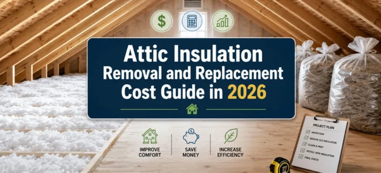 Attic insulation removal and replacement cost planning for homeowners.