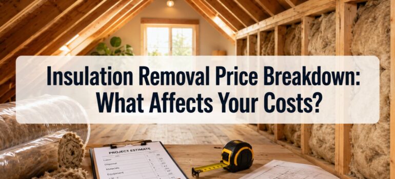 Insulation removal price breakdown with attic estimate.