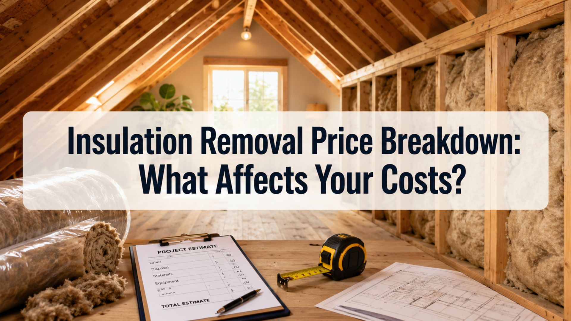 Insulation removal price breakdown with attic estimate.