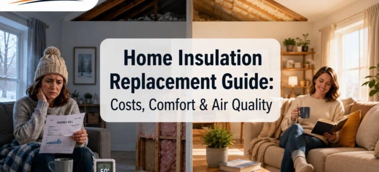 Home insulation replacement improving comfort and energy efficiency.
