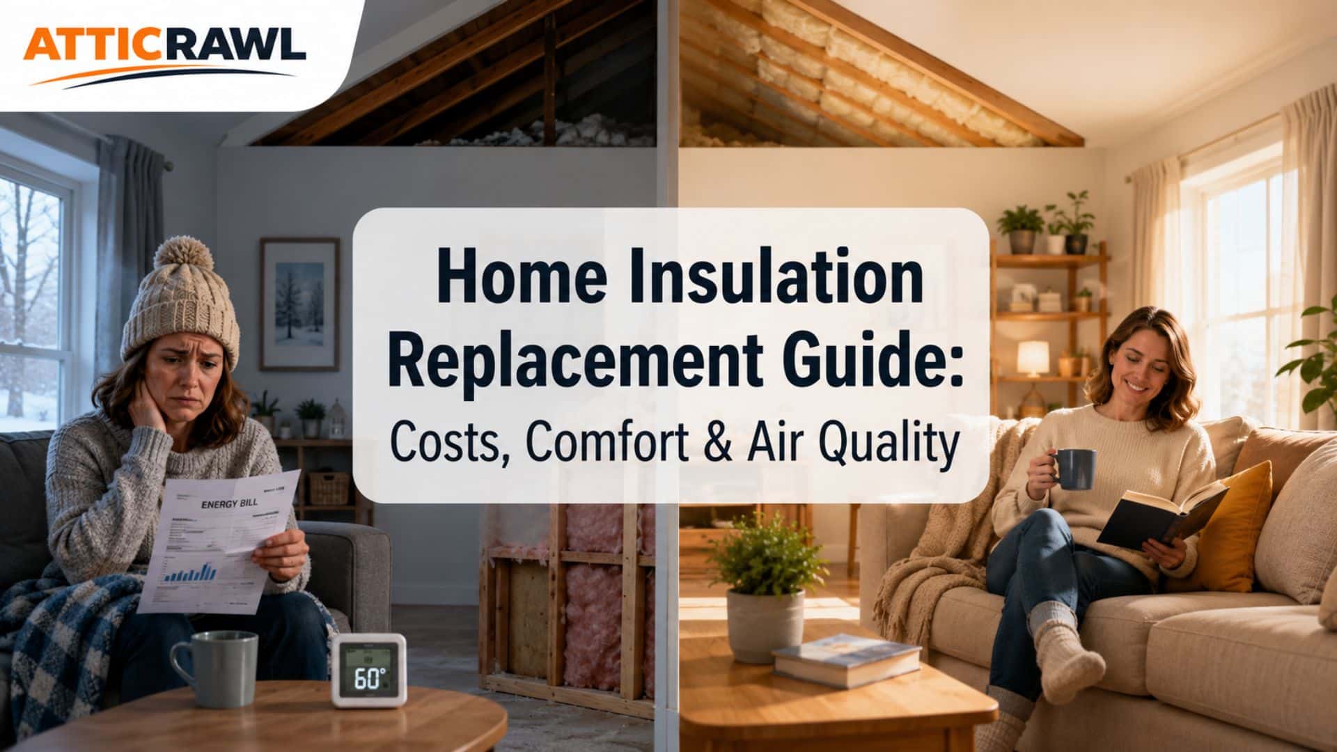 Home insulation replacement improving comfort and energy efficiency.